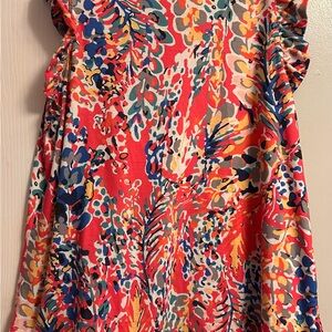 Colorful Abstract Print Women's Blouse